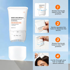 EUDORA SIÀGE brush head applying serum directly to scalp for precision