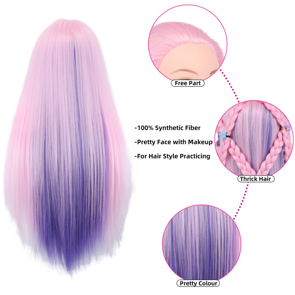 Eumos side profile showing 29-inch length and 20-inch usable hair for cutting