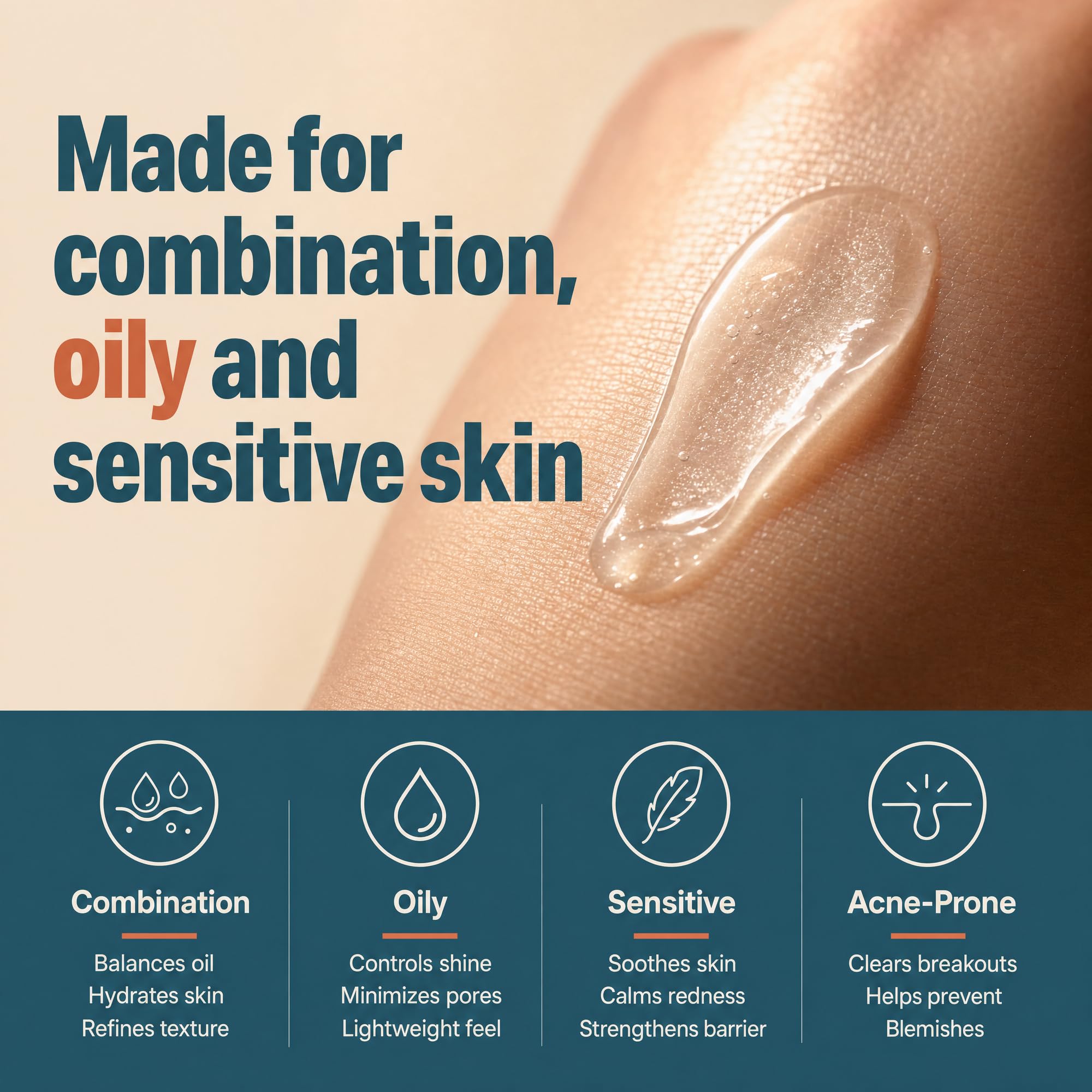 Eva Naturals before and after skin texture comparison for clarity