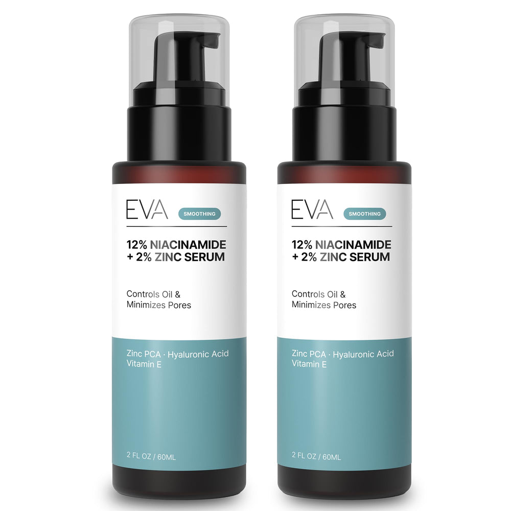 Eva Naturals front packaging showing two 2 oz bottles and value