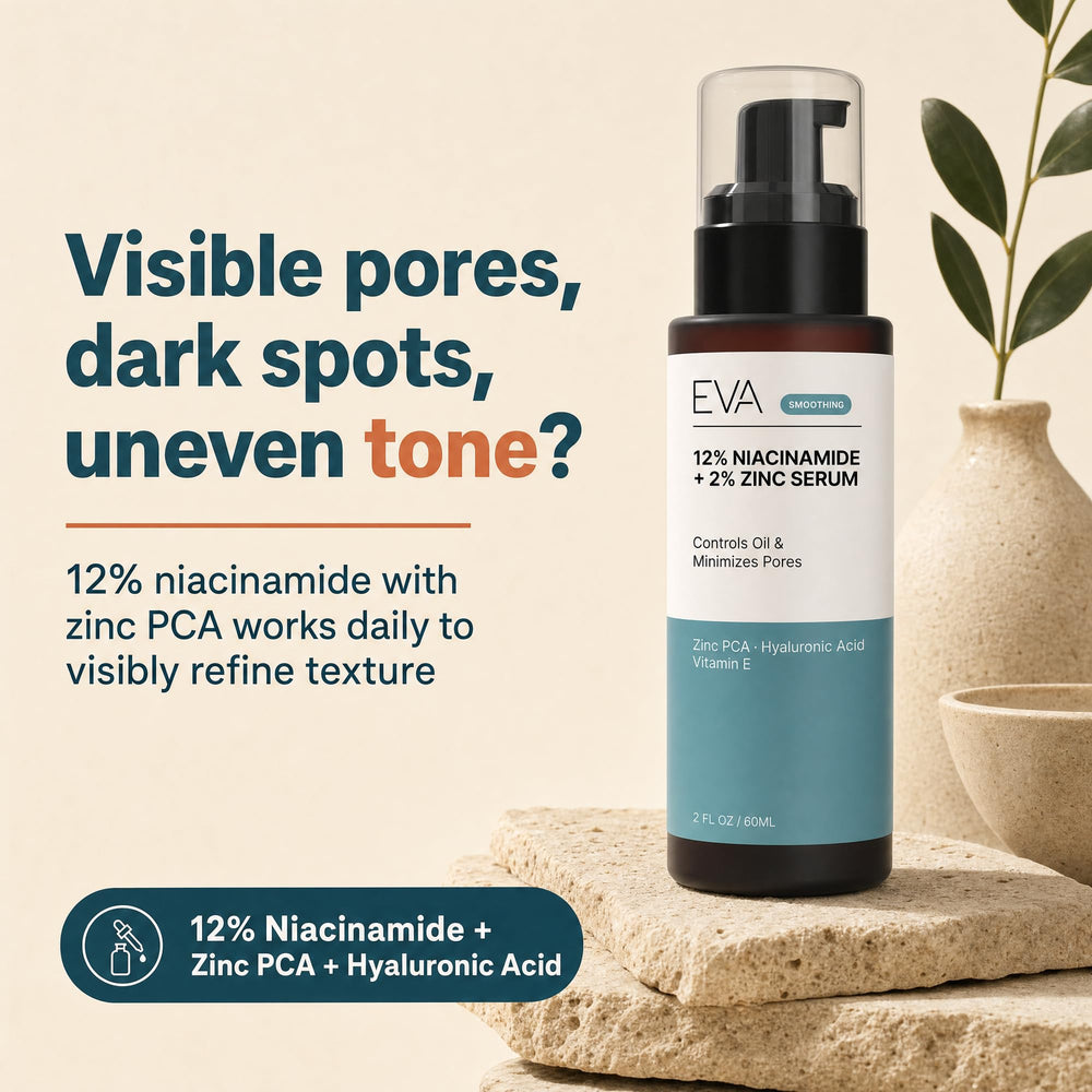 Eva Naturals ingredients label close-up highlighting key actives