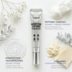 Evdayam being applied under eye showing targeted lifting and temporary smoothing