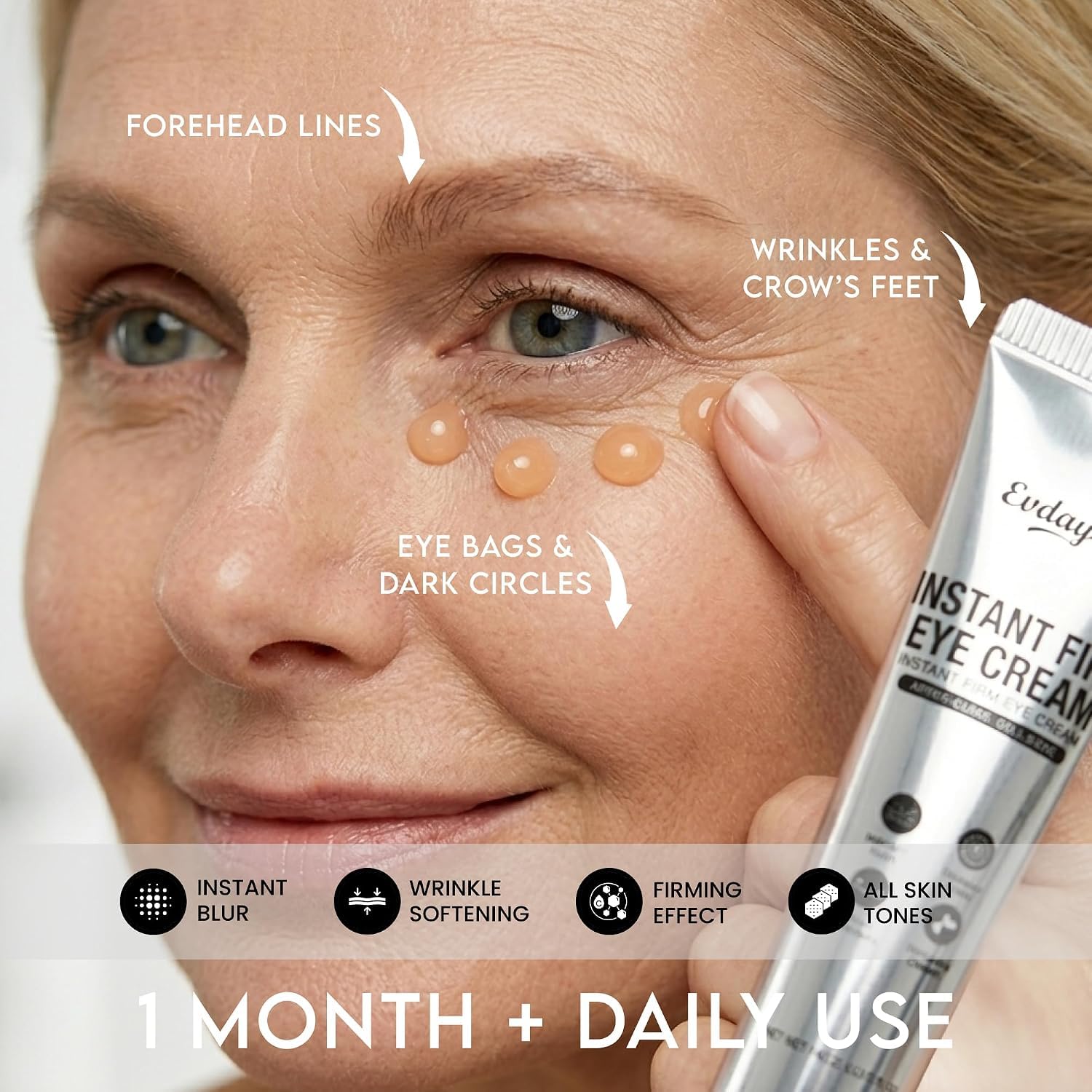 Evdayam tube in a travel makeup bag showing portability and on-the-go convenience