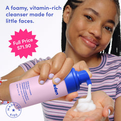 Evereden soft foamy texture demonstrating gentle cleansing action
