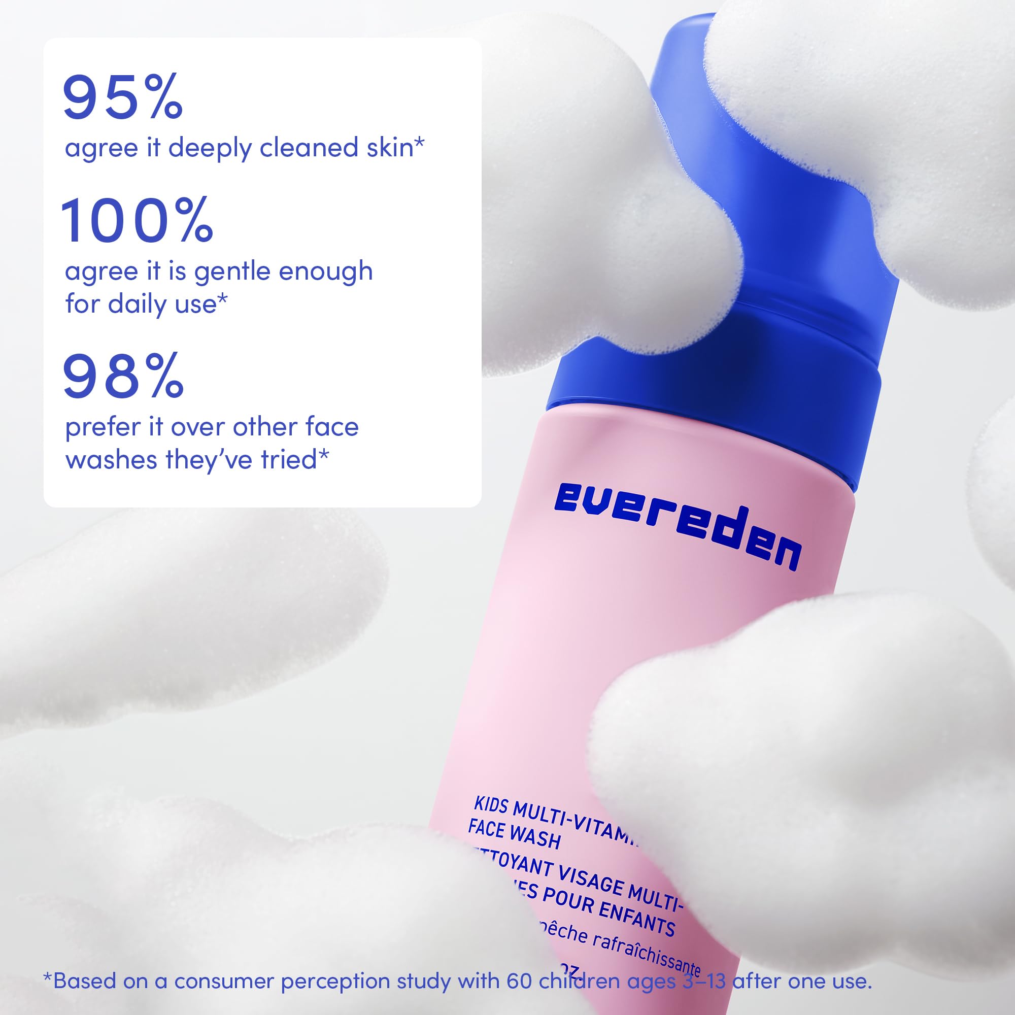 Evereden clear label with ingredients list for transparent safety benefit