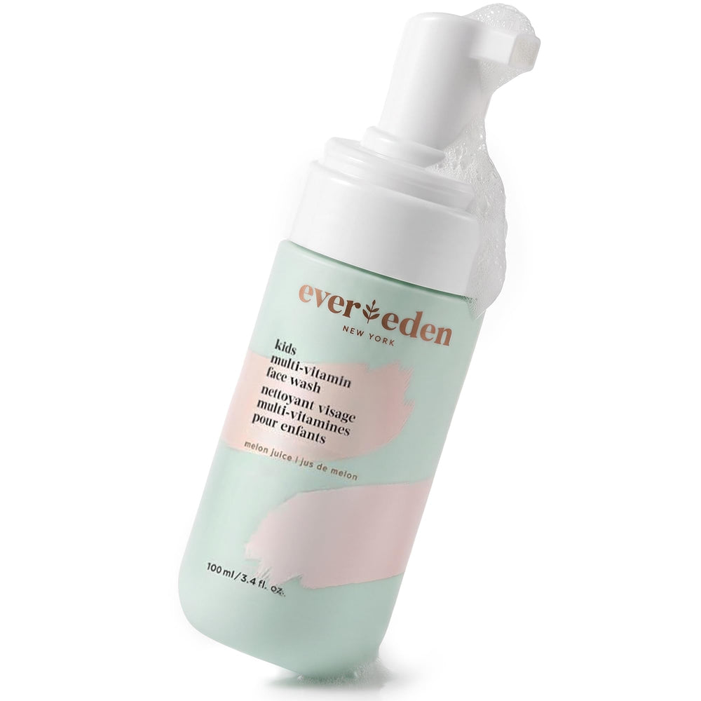 Evereden front bottle showing melon scent and kid friendly label benefit