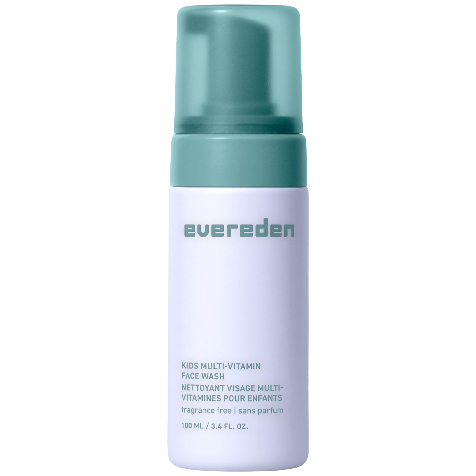 Evereden front packaging showing unscented kids face wash and gentle benefits