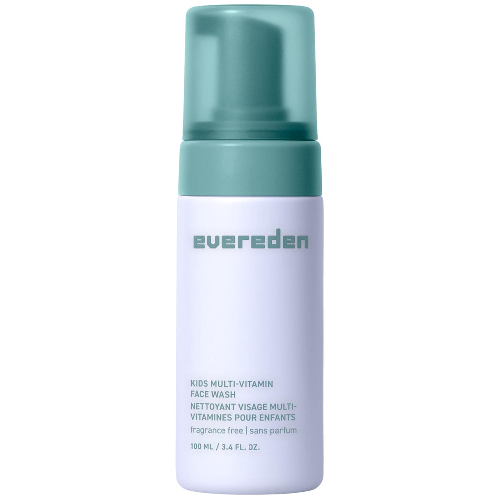 Evereden front packaging showing unscented kids face wash and gentle benefits