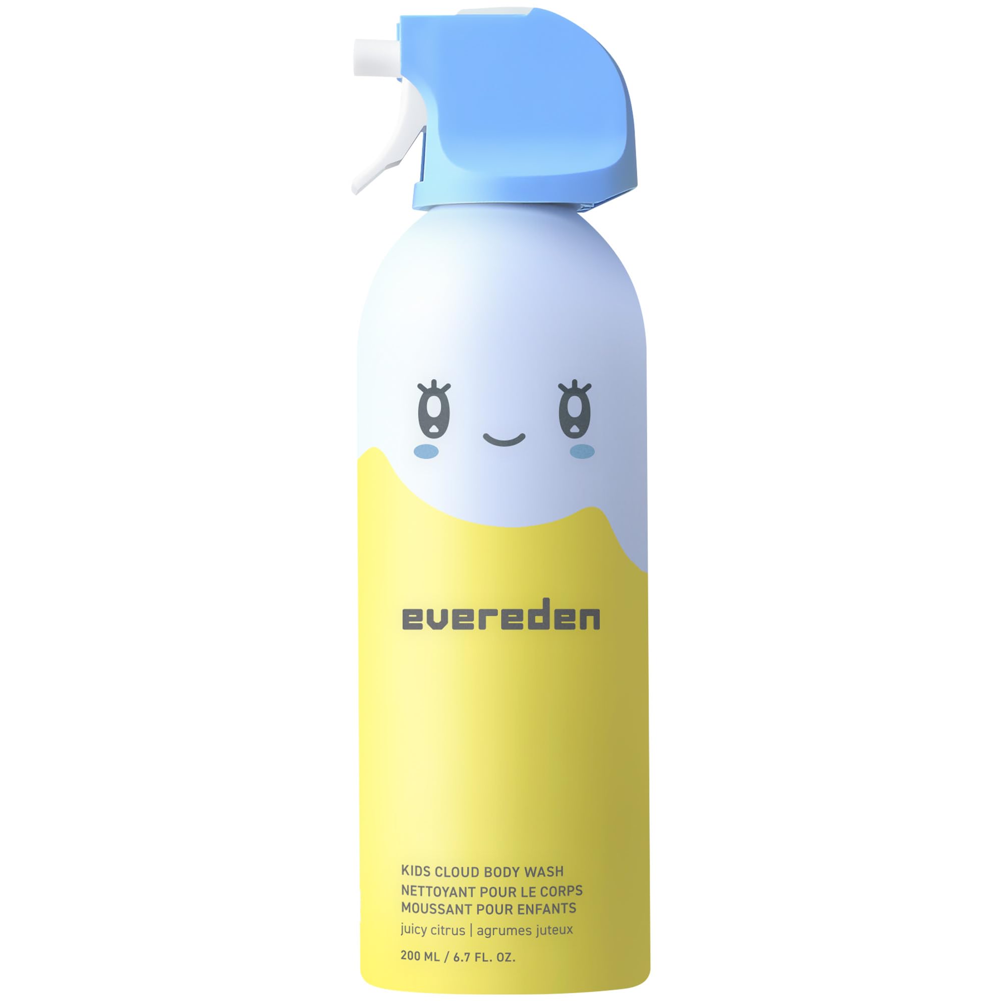 Evereden front pump bottle showing Juicy Citrus label and easy dispensing