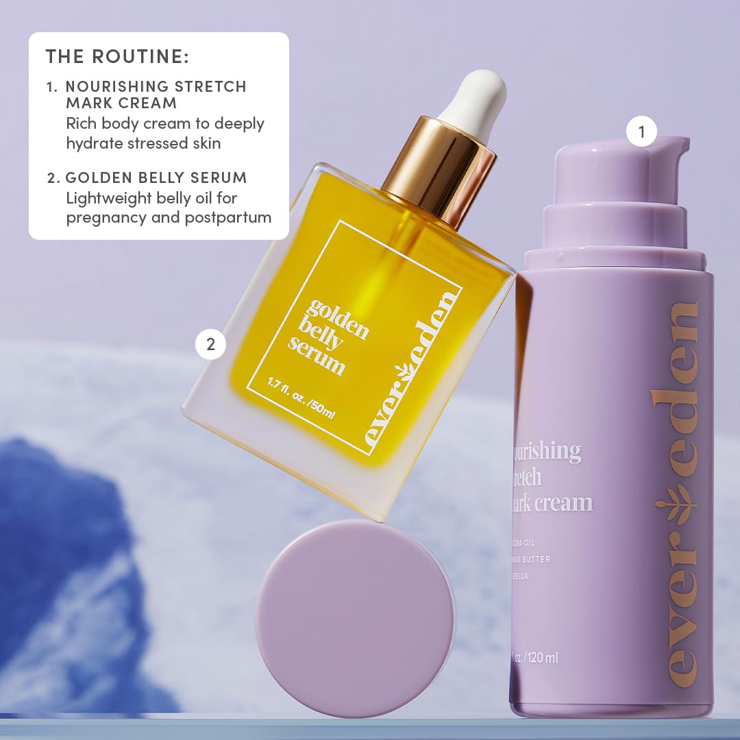Evereden golden belly serum centella asiatica closeup showing botanical repair support