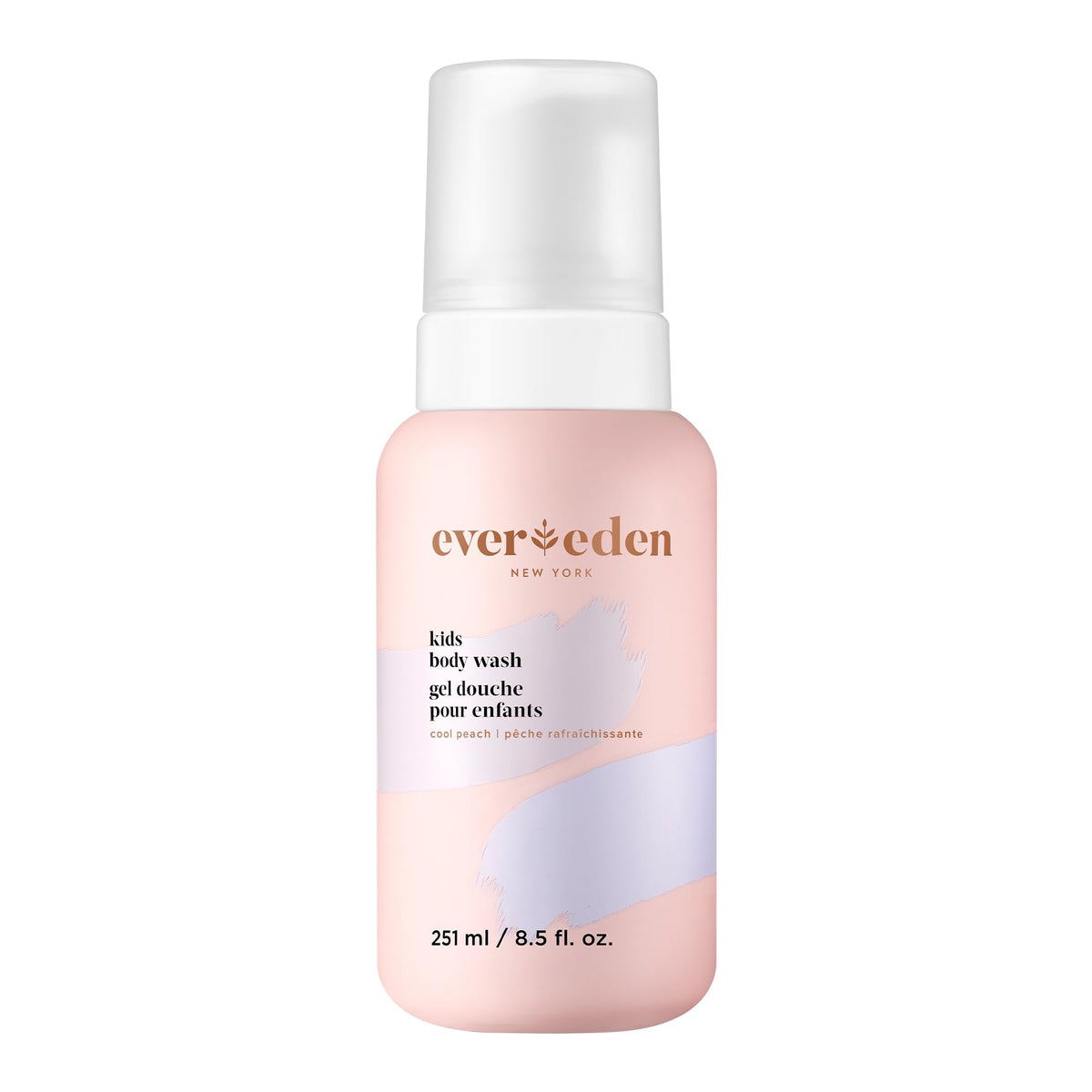 Evereden bottle front packaging showing gentle kids body wash benefits