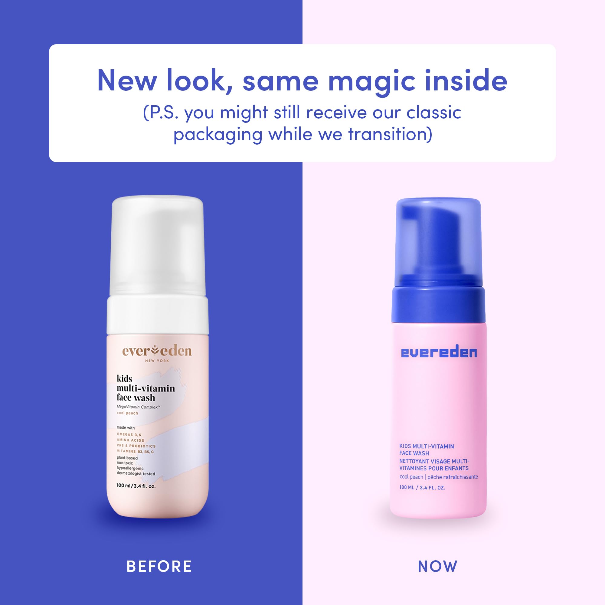 Evereden label close-up highlighting dermatologist-tested and vegan benefits