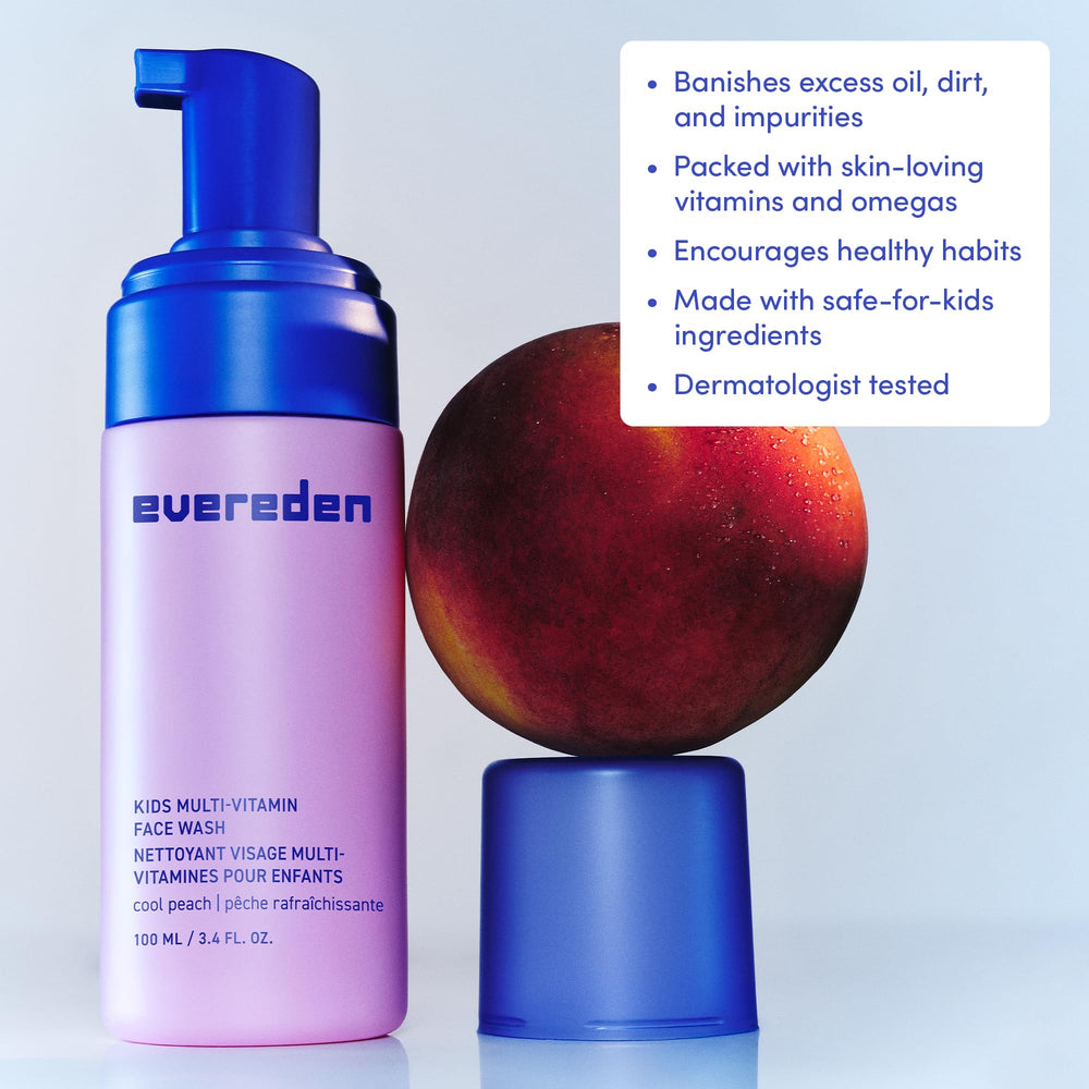 Evereden foamy texture close-up showing soft lather for mild cleansing