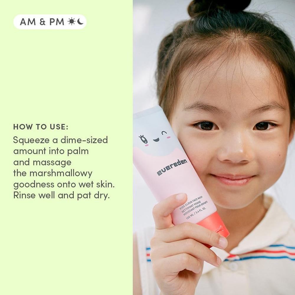 Child using Evereden products in bathroom showing simple, gentle everyday routine
