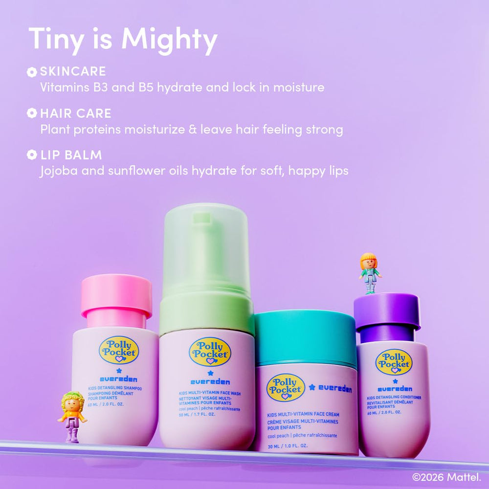 Evereden Polly Pocket lip balm charm detail showcasing collectible design and on-the-go moisture