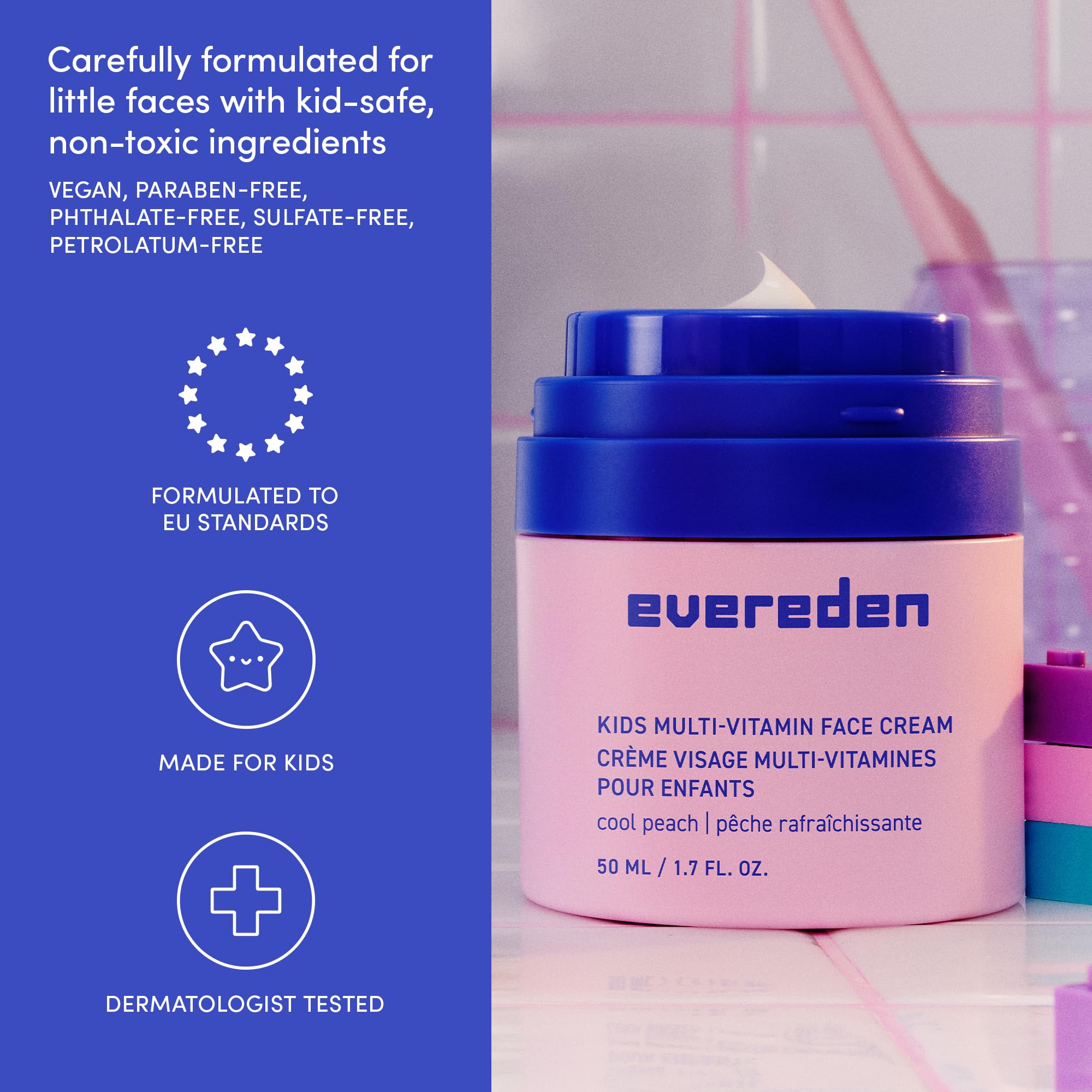 Evereden minis arranged in a toiletry bag demonstrating compact, travel-ready convenience