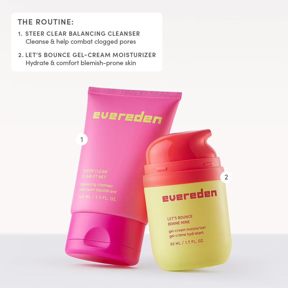 Evereden jar with simple routine cards showing how to use benefit