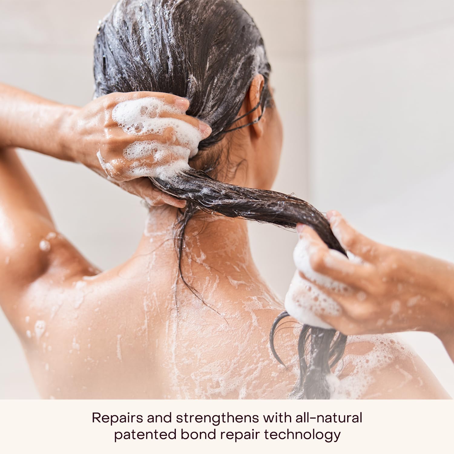 Everist activated lather in hands demonstrating rich foam and efficient cleansing