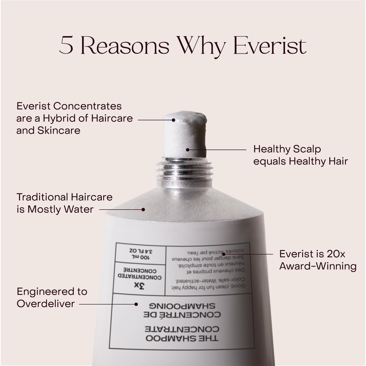 Everist tube open with cream dispensing, illustrating easy application and water-activated formula