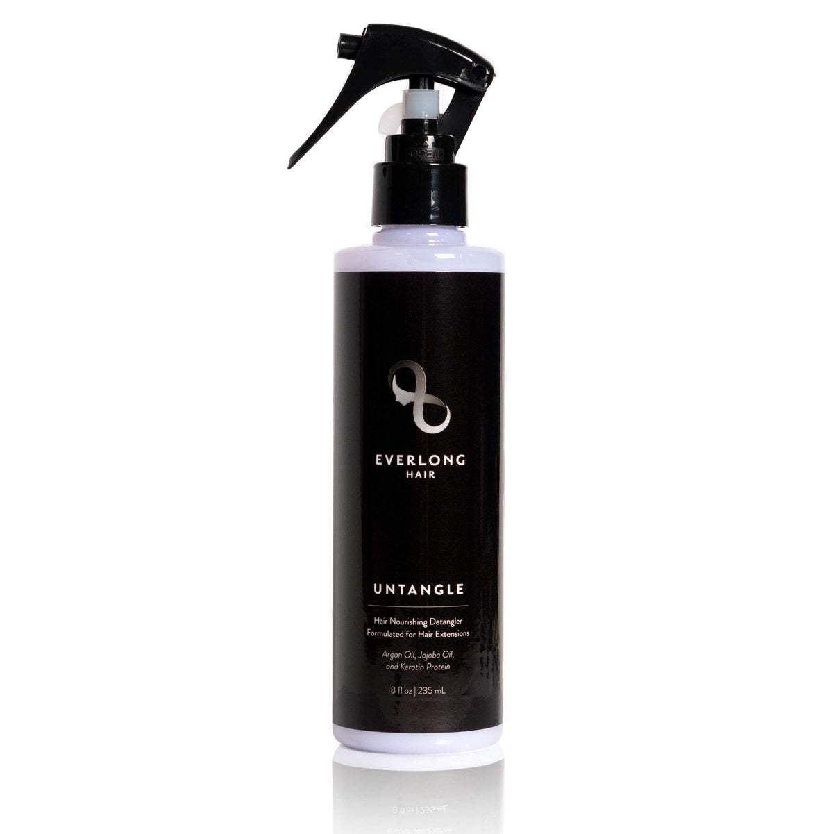 everlong front bottle displaying label and benefit of detangling