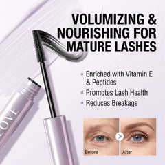 Everlove tube open with wand revealing tapered bristles for fine lashes