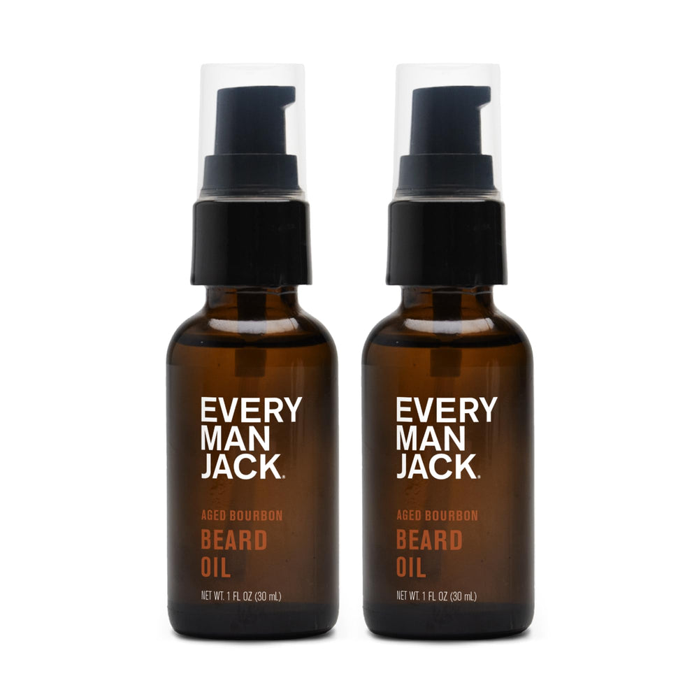 Every Man Jack before-and-after beard image demonstrating reduced frizz and softer beard