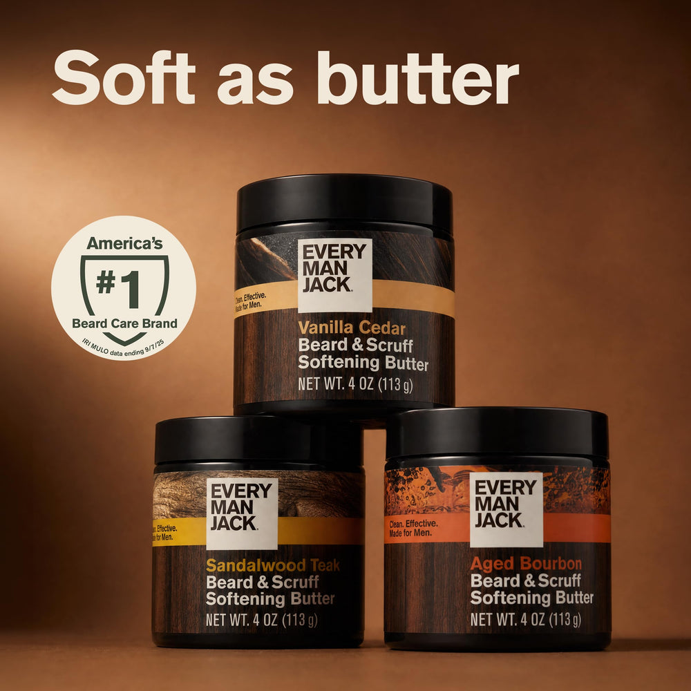 Every Man Jack open jar texture of butter showing creamy consistency for easy application