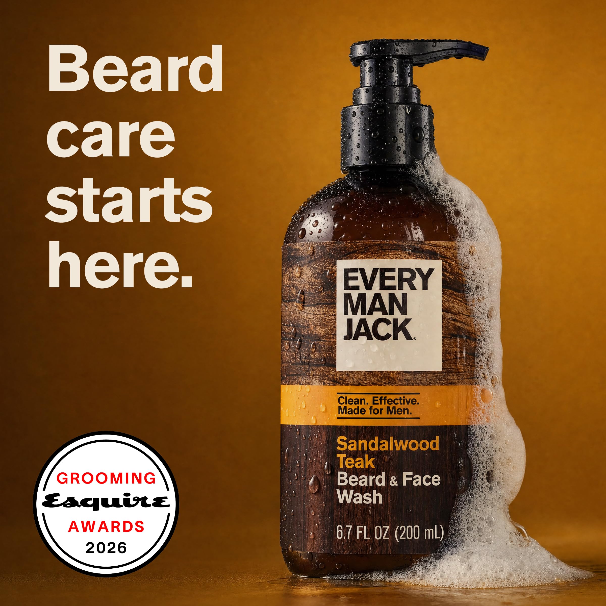 Every Man Jack label detail highlighting natural ingredients and clean formula benefits