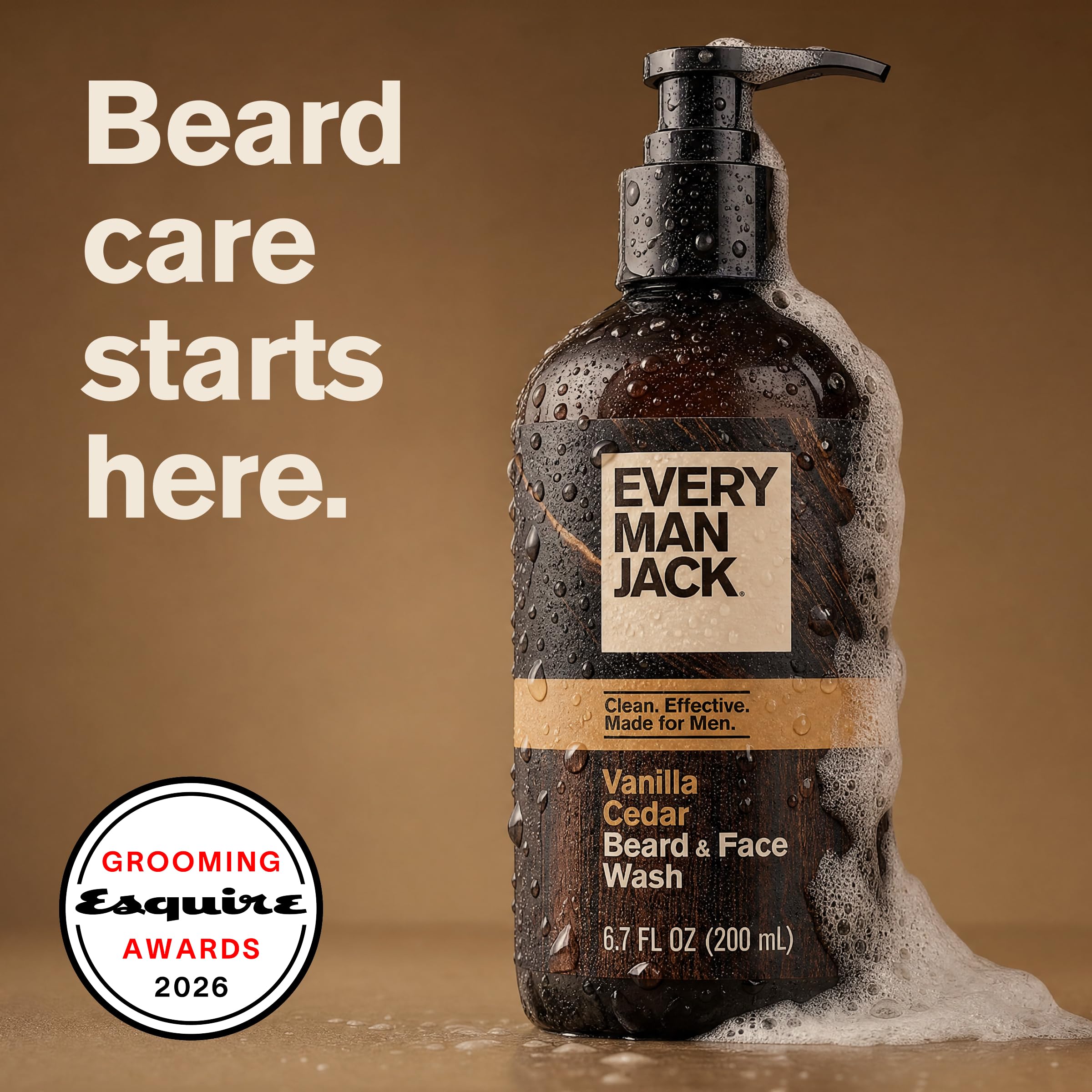 Every Man Jack pouring wash texture demonstrating smooth lather for gentle cleanse