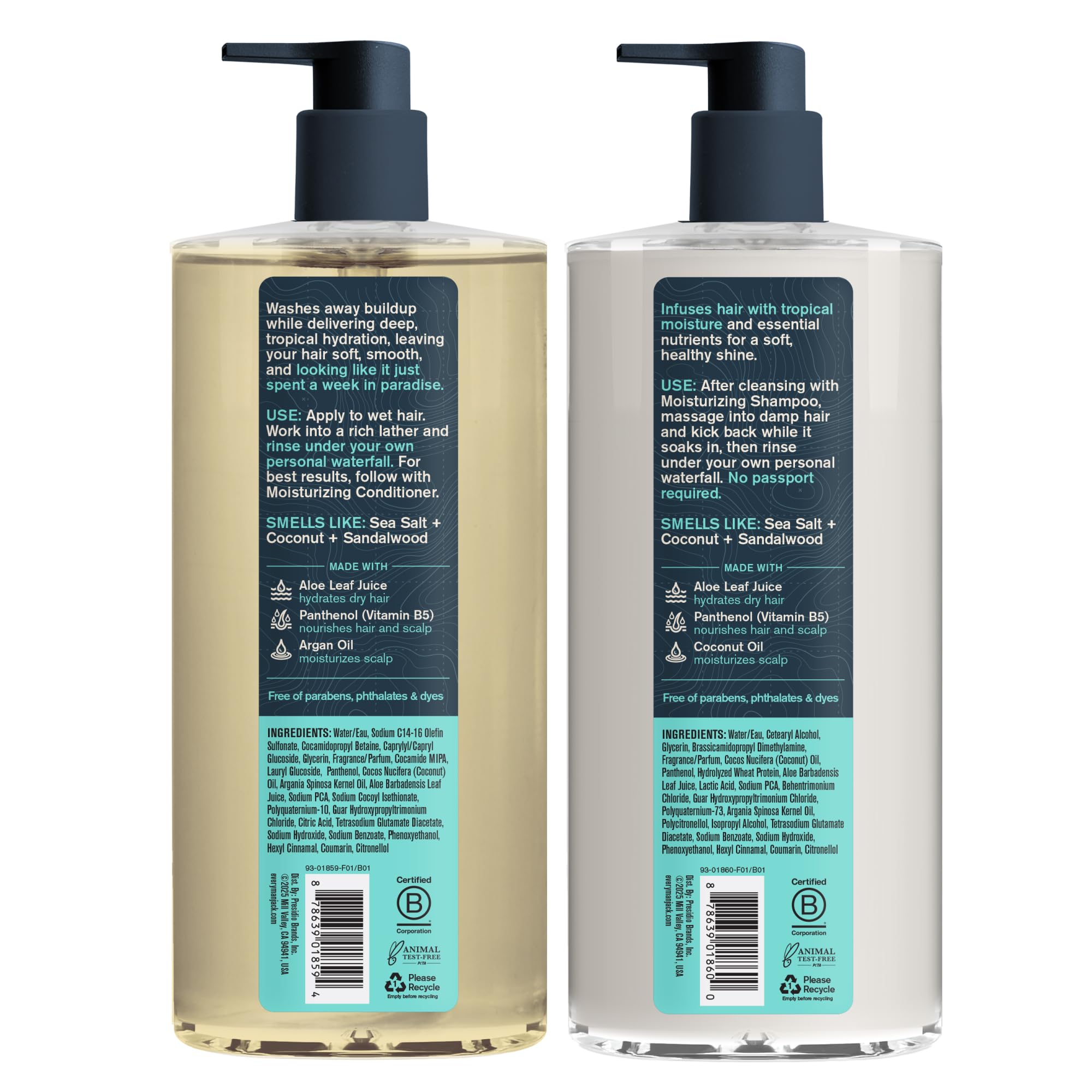 Every Man Jack back-label detail highlighting ingredient and usage information