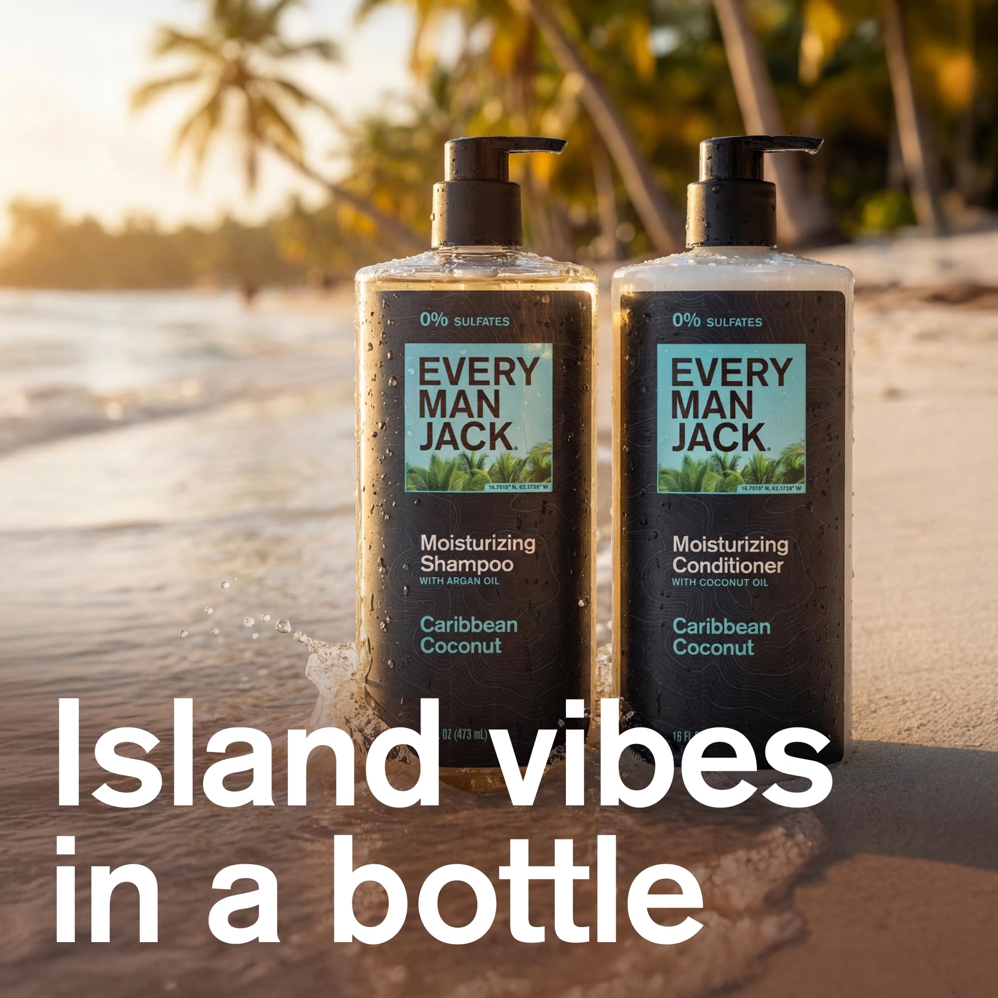 Every Man Jack shampoo pouring to demonstrate cleansing action and lather