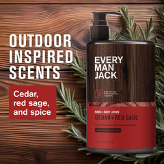 Every Man Jack lotion texture swipe showing quick-absorbing finish