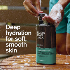 Every Man Jack close-up of lather texture showing rich foam and gentle cleansing