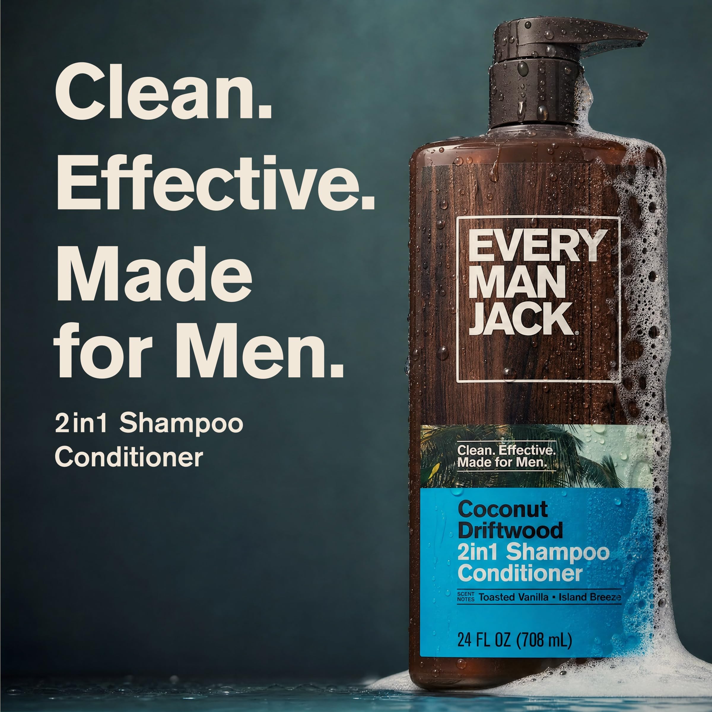 Every Man Jack back label with ingredient list and usage details