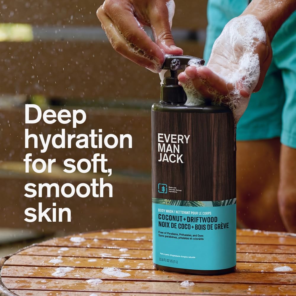 Every Man Jack lather texture on palm demonstrating rich cleansing and softening benefit