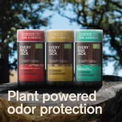 Every Man Jack open deodorant stick showing smooth texture for easy application