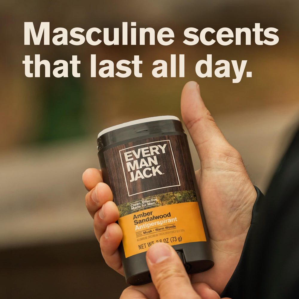 Every Man Jack ingredient label detail showing active ingredient and clean-formula benefit