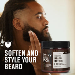 Every Man Jack open jar close-up displaying creamy butter texture
