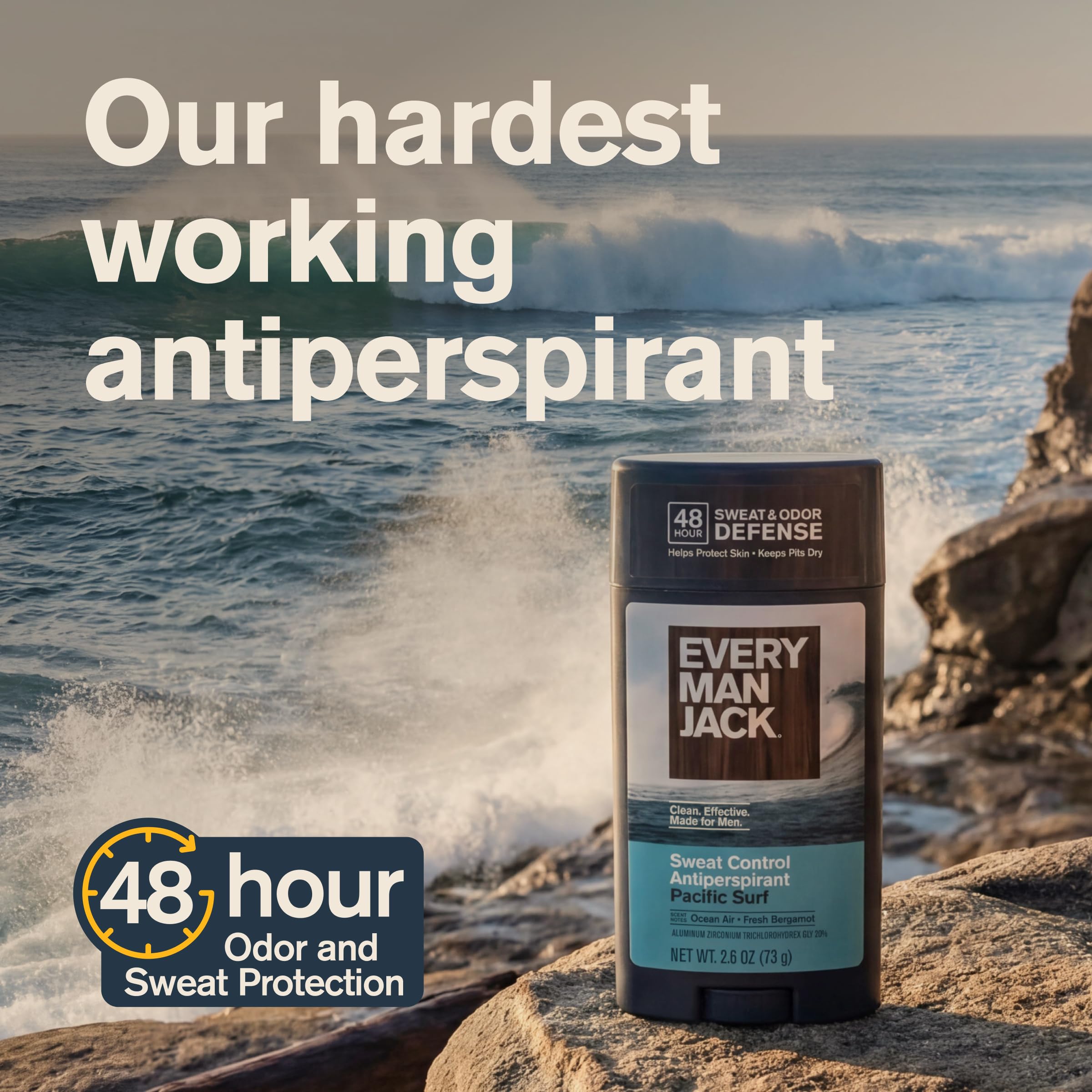 Every Man Jack stick open and being applied for fast, dry protection