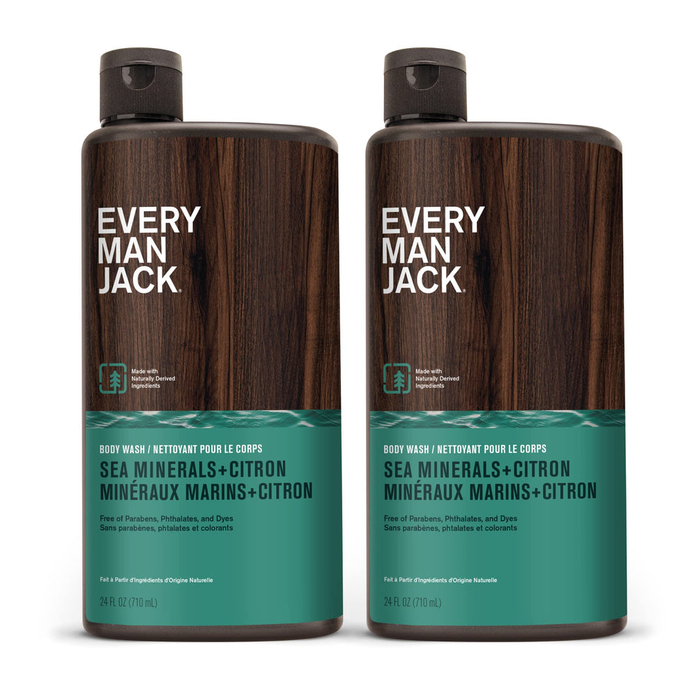 Every Man Jack bottle in outdoor morning scene suggesting fresh, active lifestyle