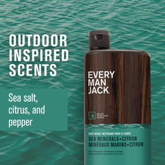 Every Man Jack pump dispensing body wash to create a rich cleansing lather