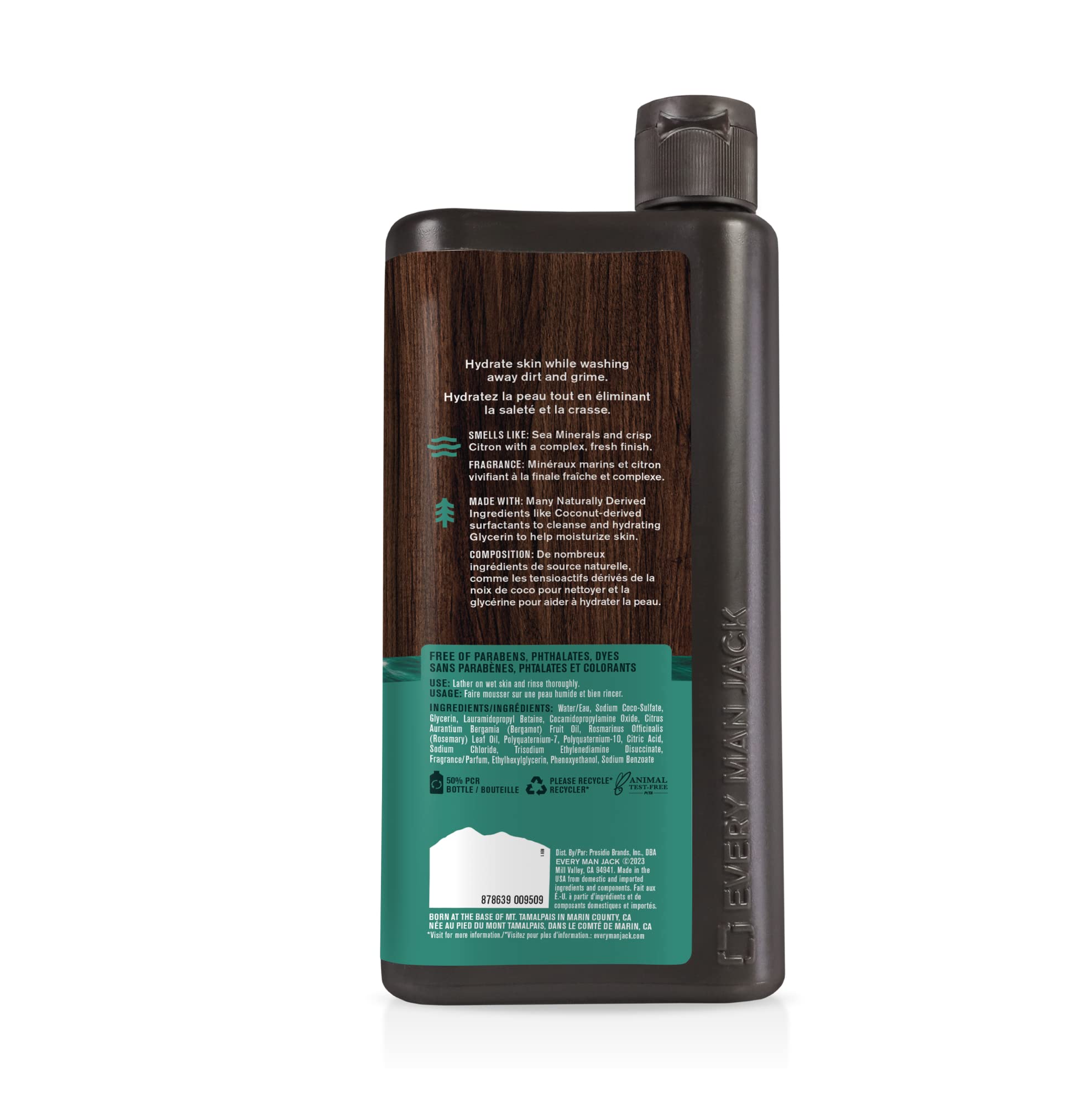 Every Man Jack on shower shelf styled for daily routine and easy reach