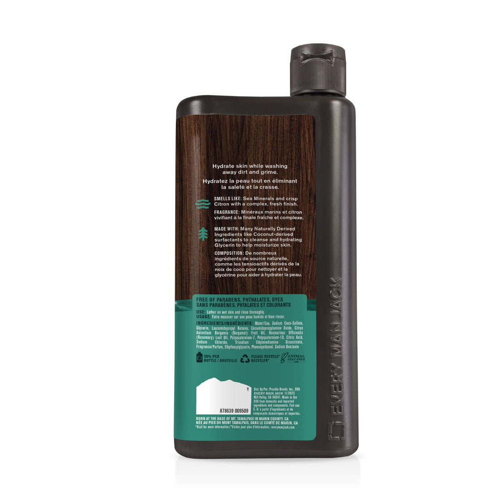 Every Man Jack on shower shelf styled for daily routine and easy reach