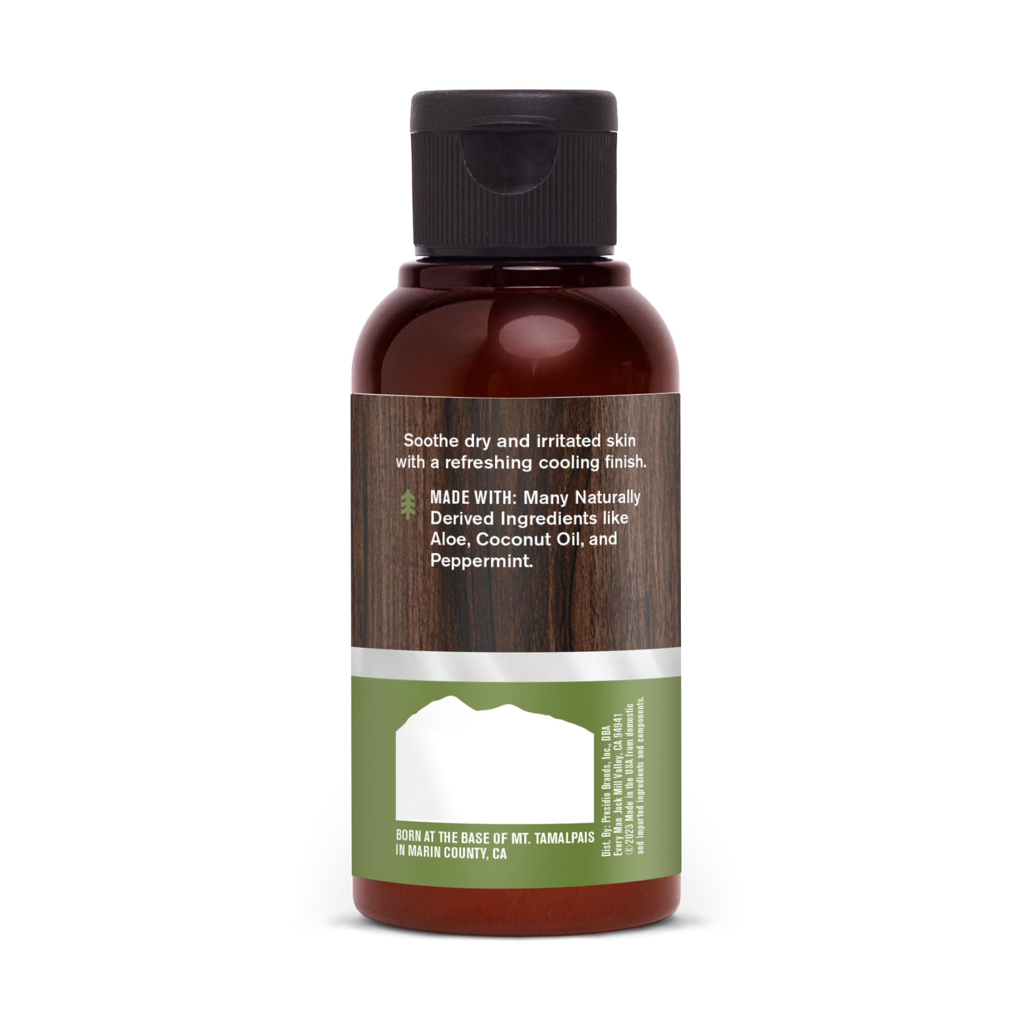 Every Man Jack spread on skin close-up showing rapid absorption and non-greasy feel