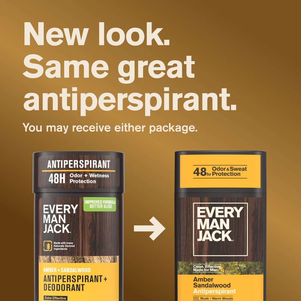 Every Man Jack antiperspirant stick extended to show product height and easy application benefit
