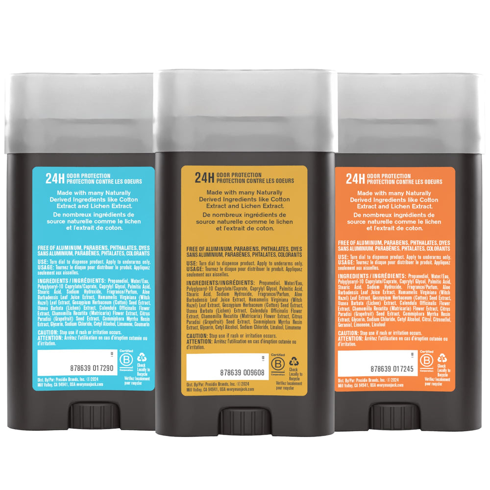 Every Man Jack three-pack boxed to show value pack convenience for shoppers
