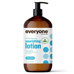 Everyone front view 32oz bottle showing label and pump benefit easy dispensing