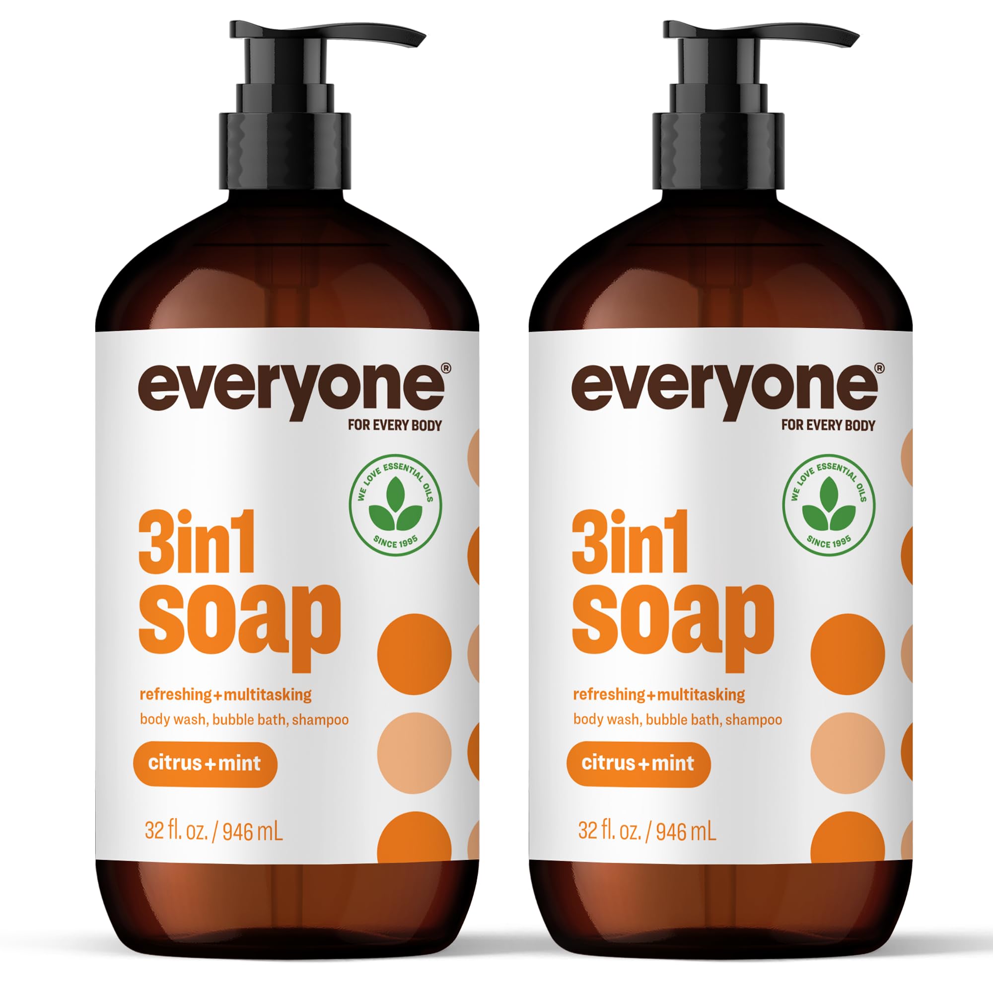 everyone front packaging showing two 32oz bottles and fresh citrus benefit