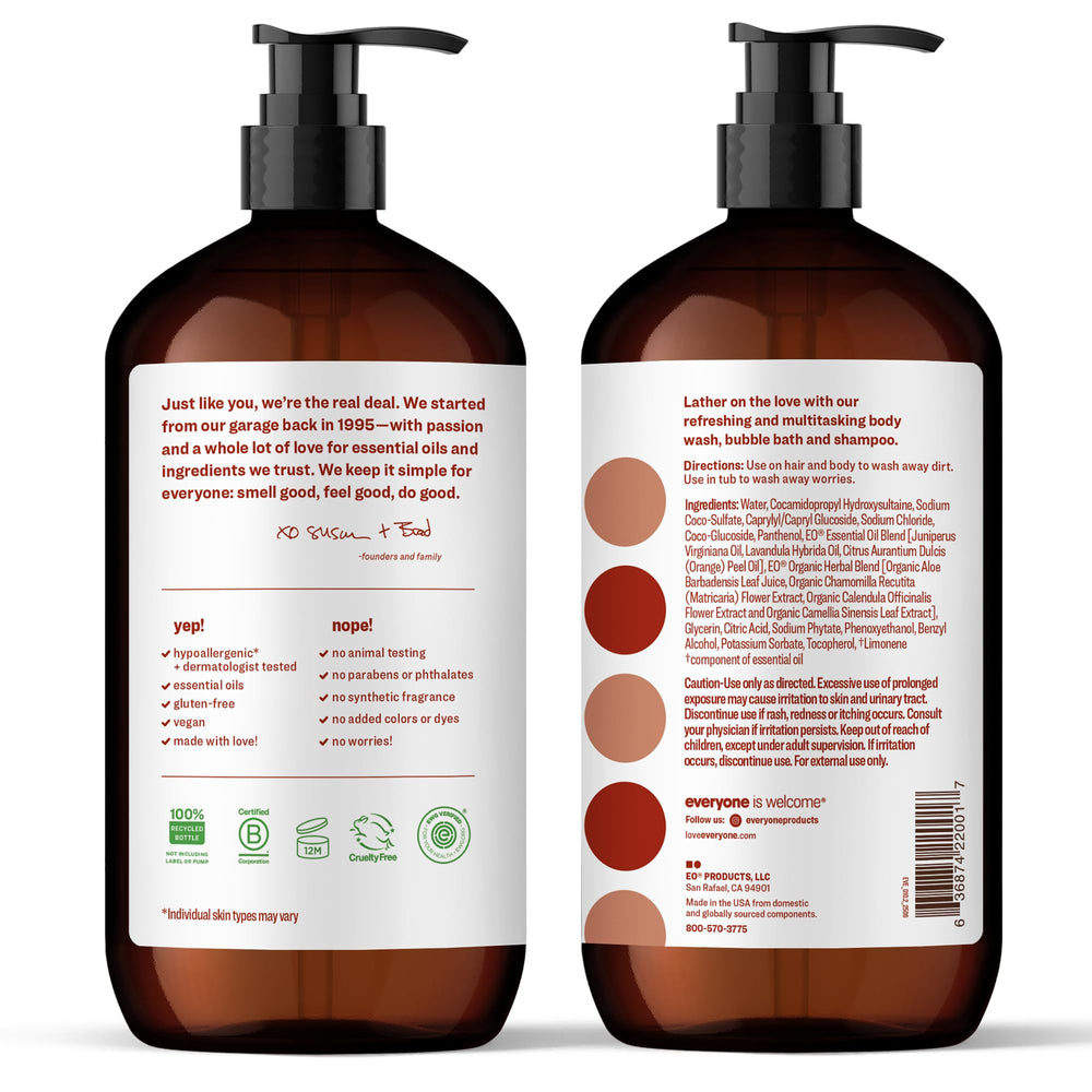 everyone cedar citrus texture pump dispense showing gentle lather benefit