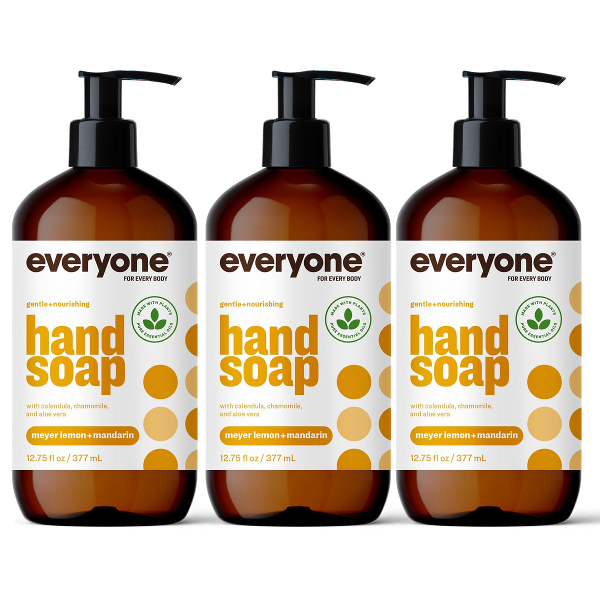 everyone front packaging showing three 12.75 oz bottles and citrus benefit